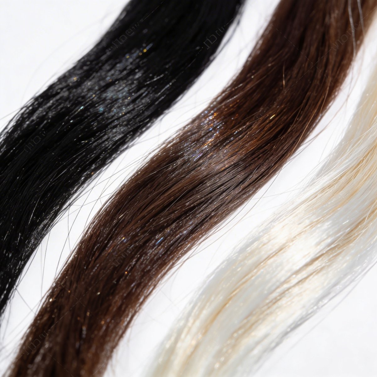 Examples of hair colouring for winter colour analysis with high contrast