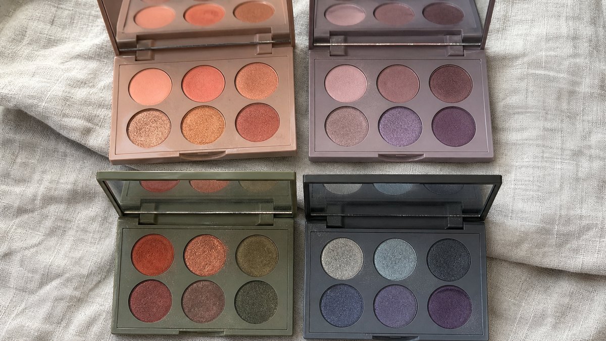 Four eyeshadow palettes tailored to the Spring, Summer, Autumn and Winter colour seasons
