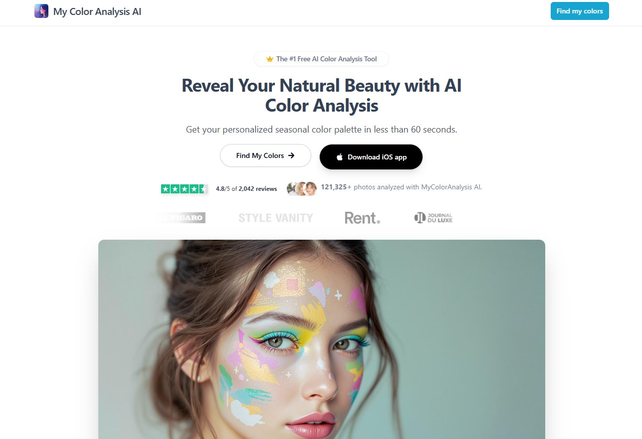 MyColorAnalysisAI colour analysis result screen showing detected season and personalised palette