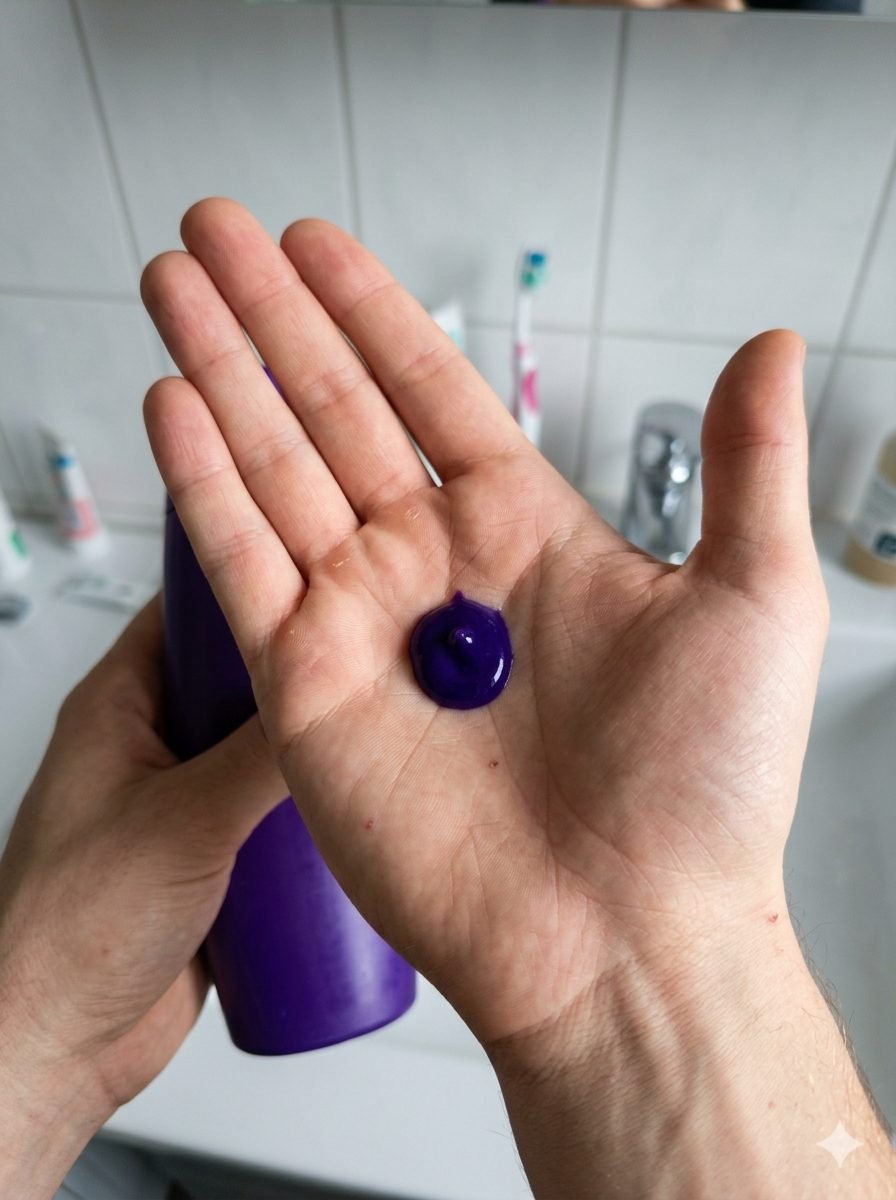 Purple toning shampoo for blonde and bleached hair