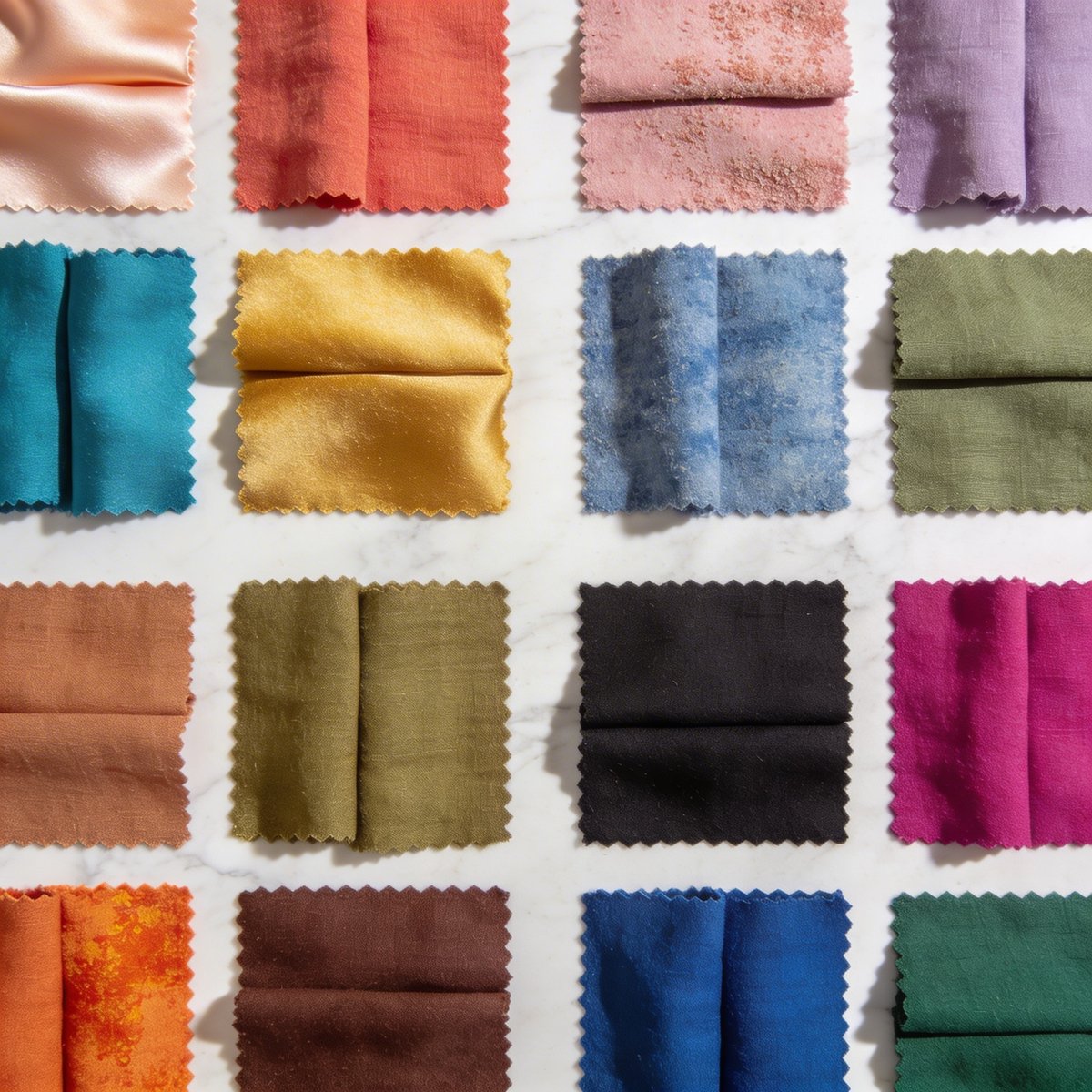 Diagram of the 4 colour seasons with colour palettes: Spring, Summer, Autumn, Winter